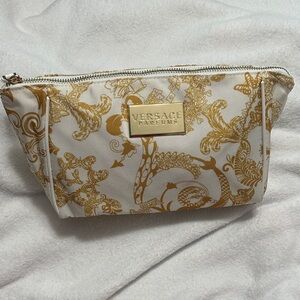 Versace Gold and White Cosmetic Bag